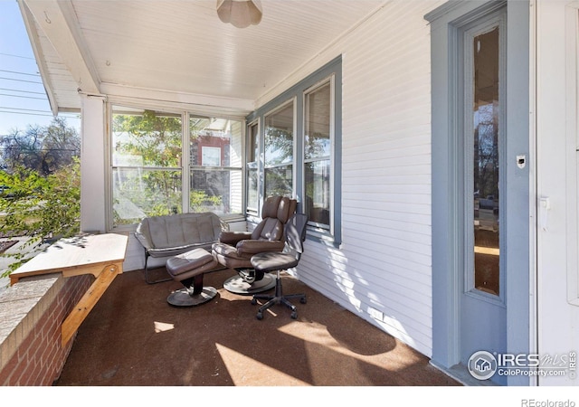 view of sunroom / solarium