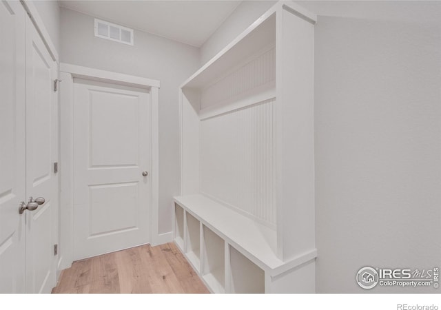 1815 Chaffee Crest Dr, Berthoud, CO 80513 - mudroom featuring light hardwood / wood-style flooring