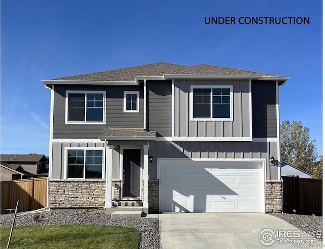 view of front of house featuring a garage