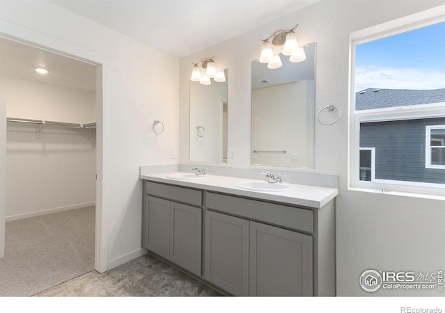 bathroom with vanity