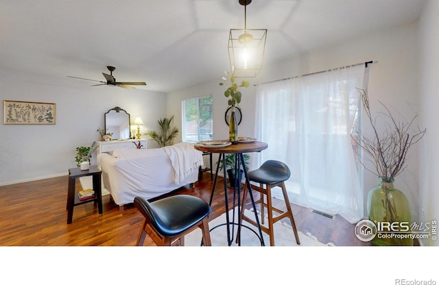 bedroom featuring dark hardwood / wood-style flooring