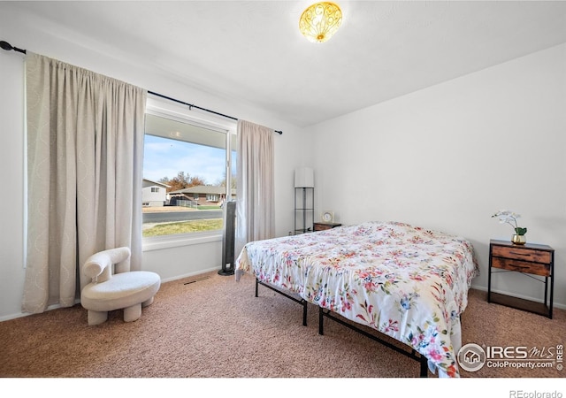 view of carpeted bedroom