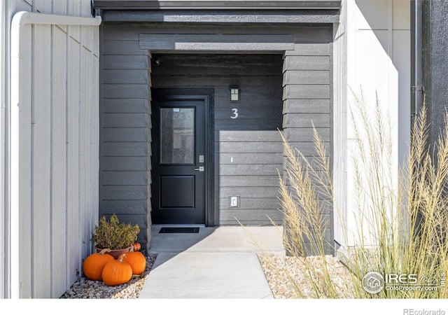 view of doorway to property