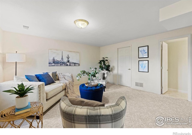 view of carpeted living room