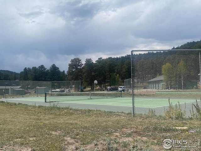 view of tennis court