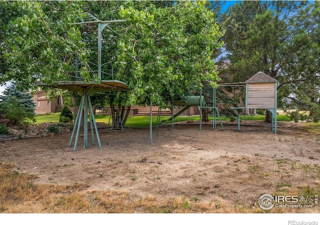 view of jungle gym