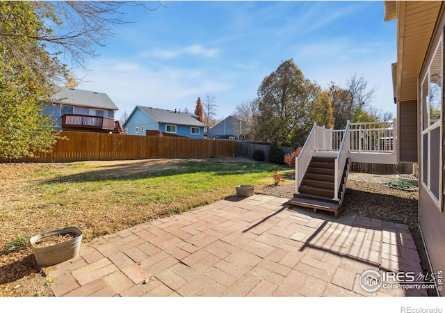 view of patio / terrace with a wooden deck