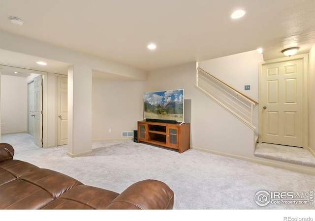 view of carpeted living room