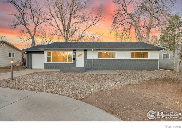 ranch-style house with a garage