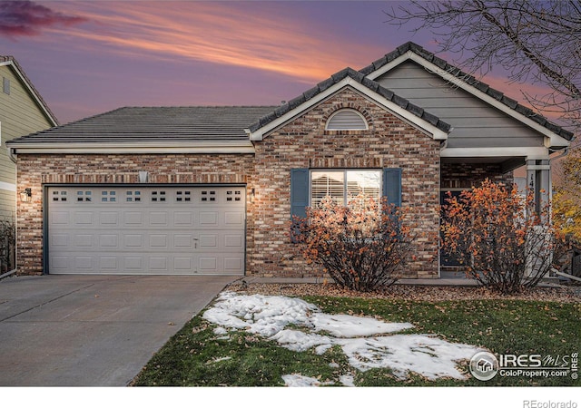 view of front of house featuring a garage