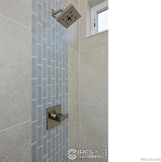 room details featuring tiled shower