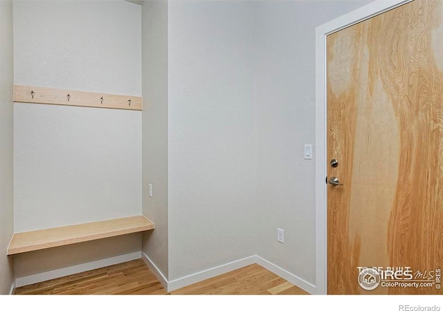 mudroom featuring light wood-type flooring