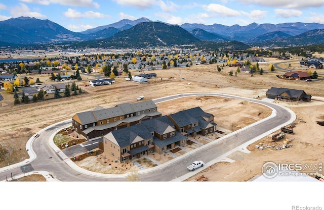 aerial view featuring a mountain view