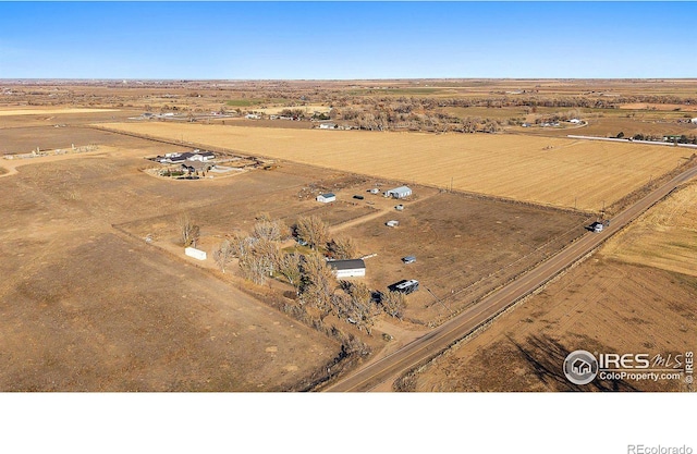 drone / aerial view featuring a rural view