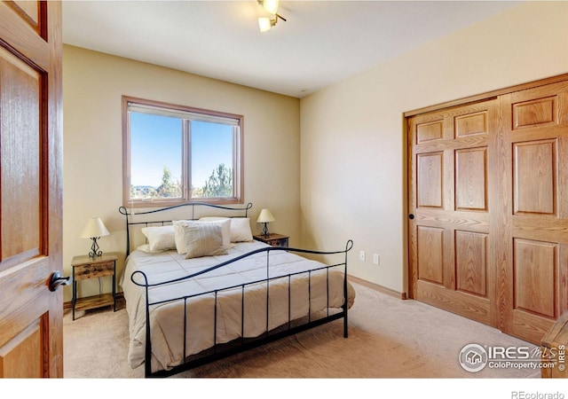 view of carpeted bedroom