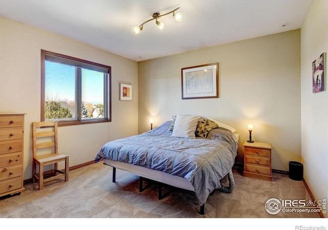 view of carpeted bedroom