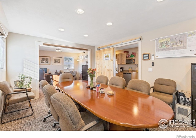 2981 W 144th Ave, Broomfield, CO 80023 - dining space featuring recessed lighting and an office area