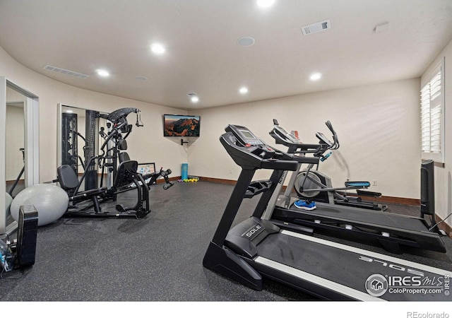 view of exercise room