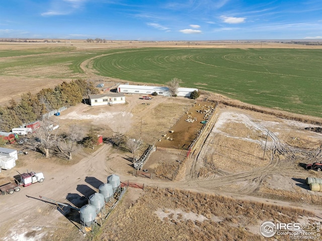 aerial view featuring a rural view