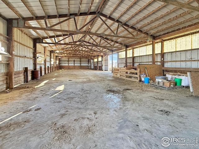 miscellaneous room featuring vaulted ceiling