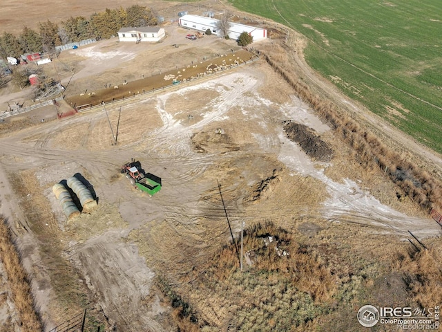 drone / aerial view featuring a rural view