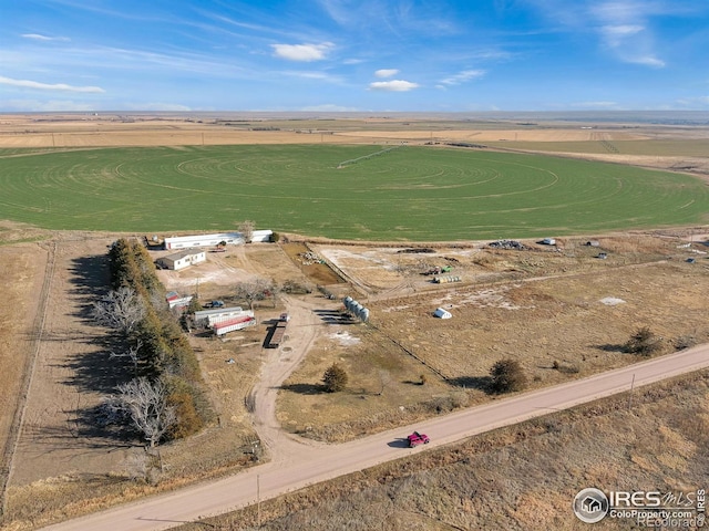 aerial view with a rural view