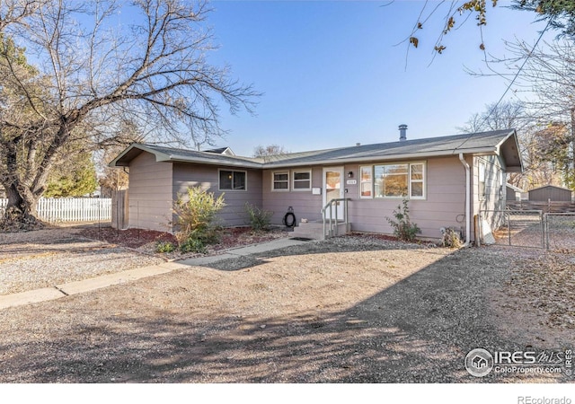 view of ranch-style home