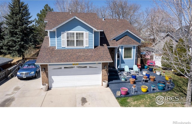 view of front of house featuring a garage