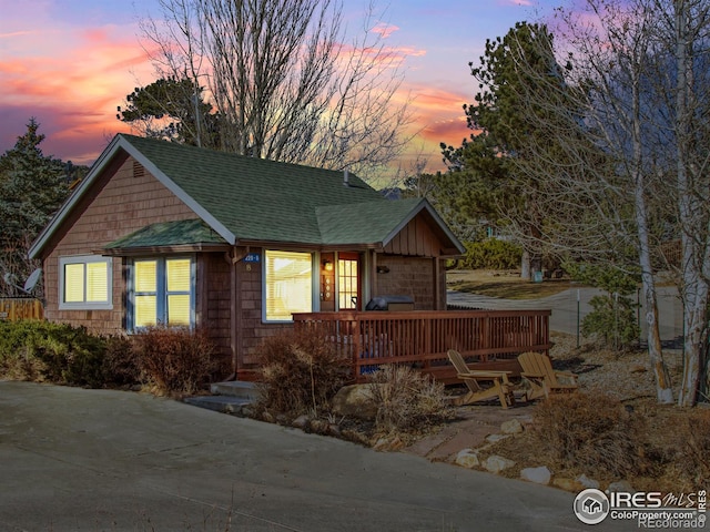 view of front of home featuring covered porch