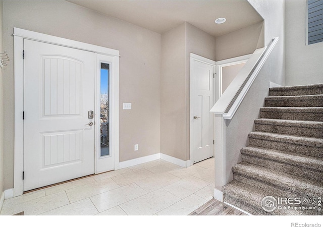 view of tiled entryway