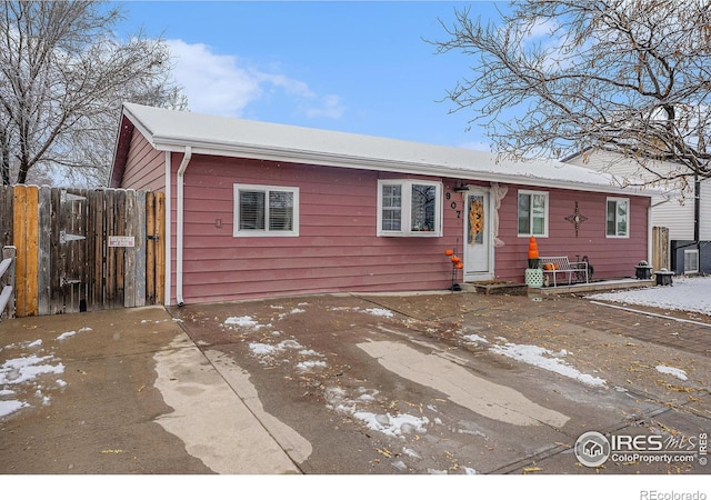 view of front of property with a patio