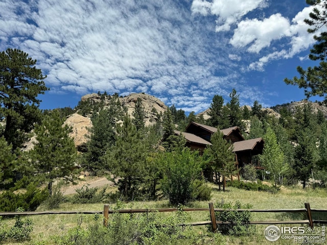 view of mountain feature featuring a rural view