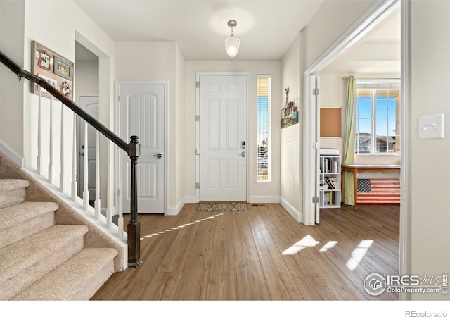 entryway featuring hardwood / wood-style floors