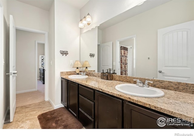 bathroom featuring vanity