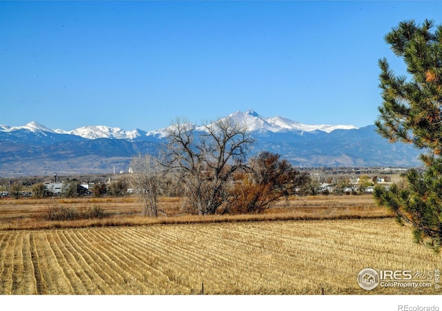 property view of mountains with a rural view