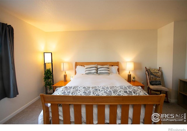 view of carpeted bedroom