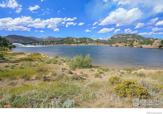 property view of water with a mountain view