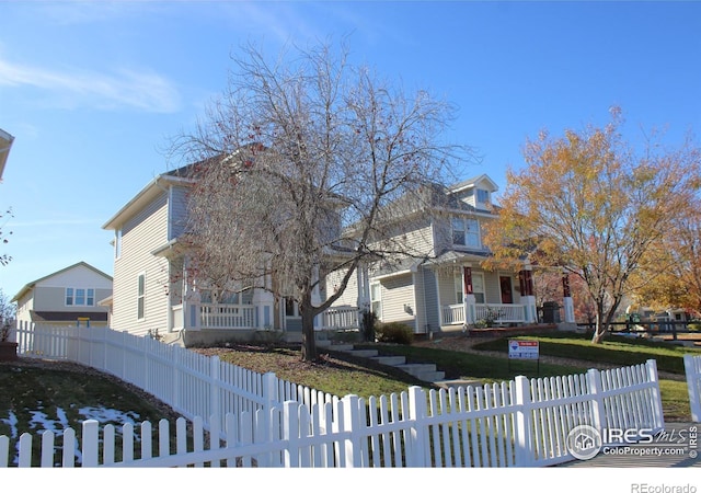 view of front facade with covered porch