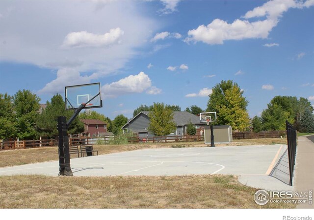 view of basketball court