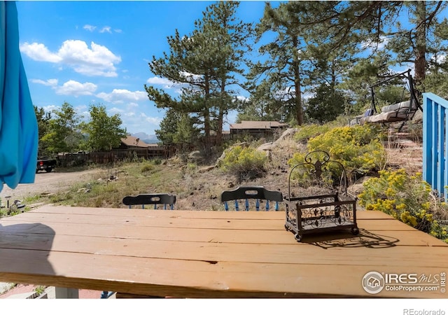 view of wooden terrace