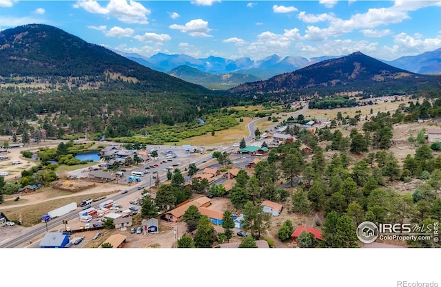 aerial view featuring a mountain view