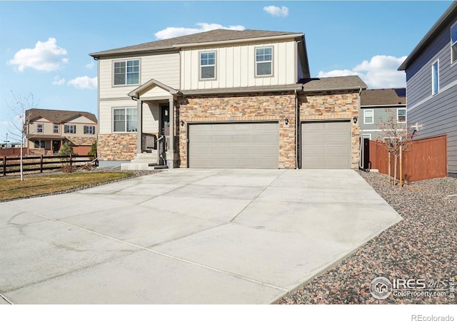 front facade featuring a garage