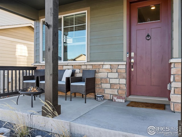 entrance to property with a porch