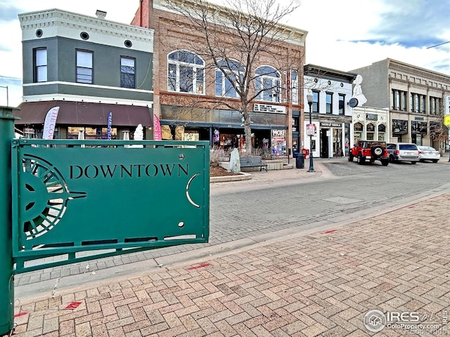 view of community sign