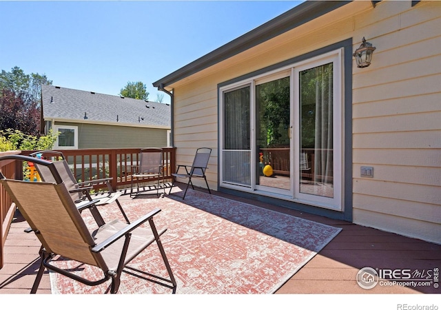 view of wooden deck