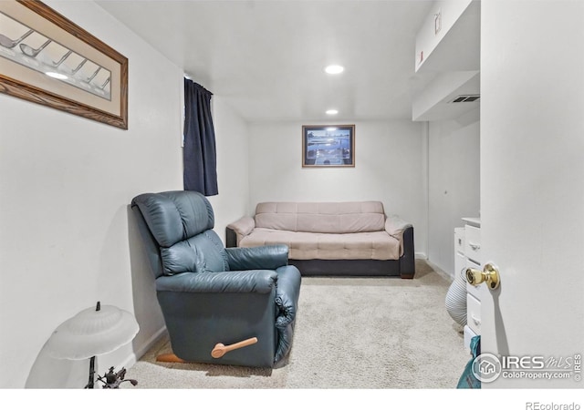 view of carpeted living room