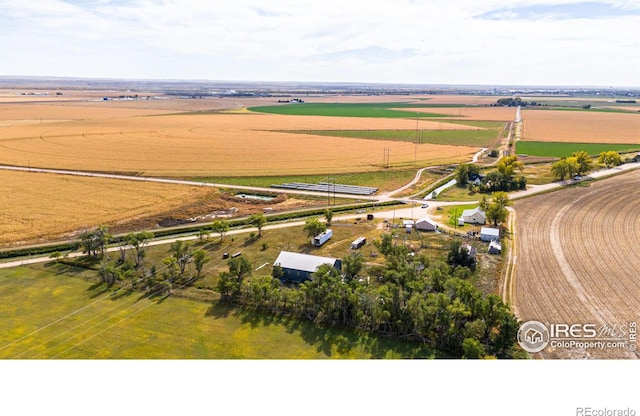 bird's eye view with a rural view