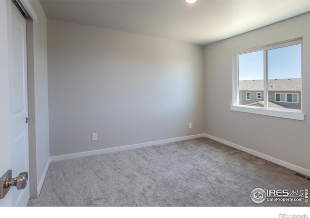 view of carpeted empty room