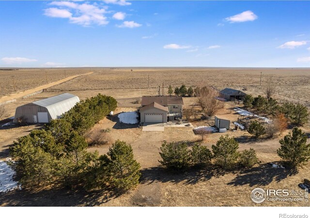 drone / aerial view featuring a rural view