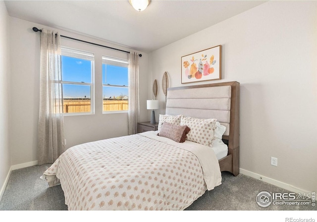 bedroom with carpet flooring